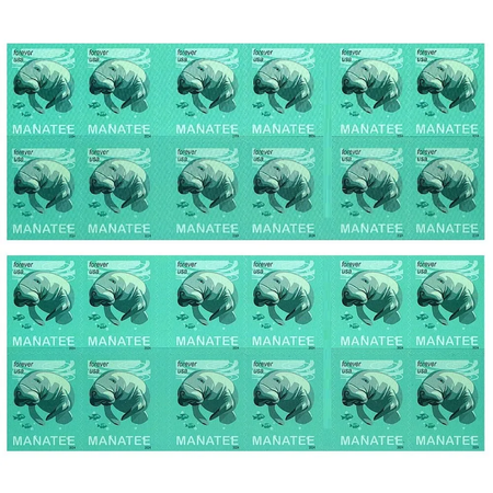 100 Pcs Save Manatees 2024 - 5 Booklets